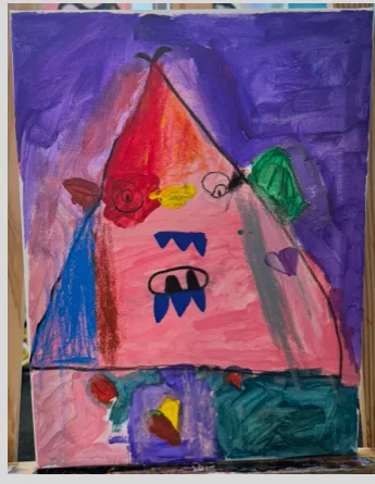 Bright character painting by a young Studio21 artist